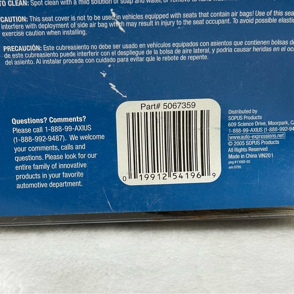 Auto Expressions Urban Princess Gray Microfiber Bucket Seat Cover Universal fit - Picture 8 of 11